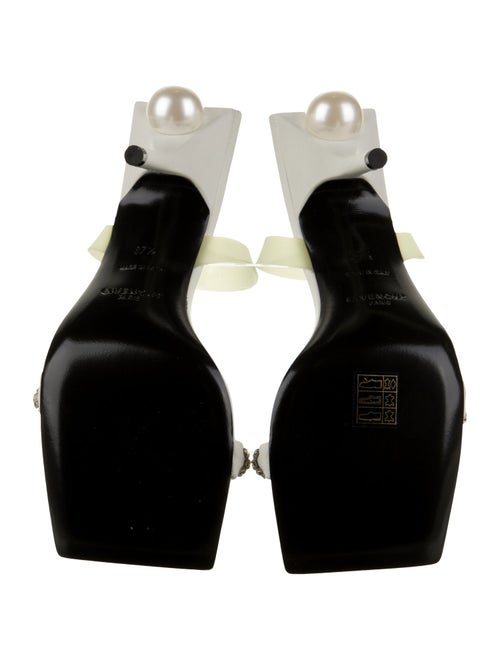 Givenchy Leather Crystal Embellishments Slingback Sandals