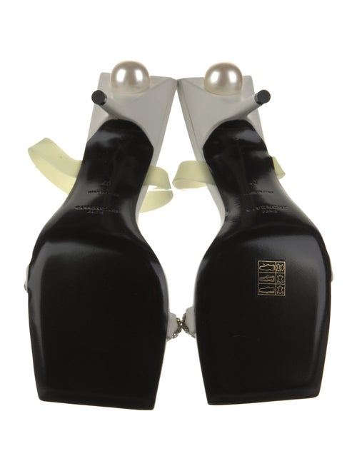 Givenchy Leather Crystal Embellishments Slingback Sandals