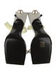 Givenchy Leather Crystal Embellishments Slingback Sandals