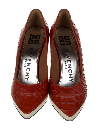 Givenchy Python Leather Trim Embellishment Pumps