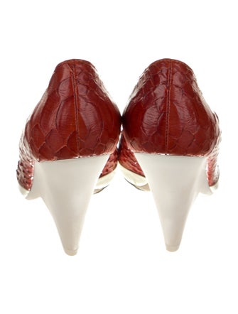 Givenchy Python Leather Trim Embellishment Pumps