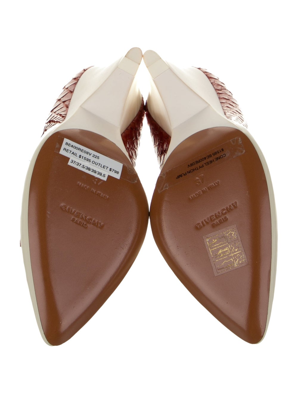 Givenchy Python Pumps Red Leather & Patent Leathe… - image 5