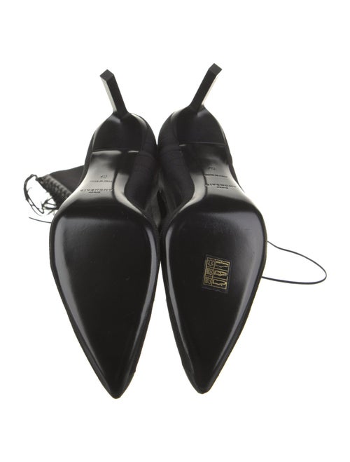 Givenchy Nylon Leather Trim Embellishment Lace-Up Boots