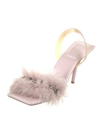 Givenchy Leather Colorblock Pattern Slingback Sandals