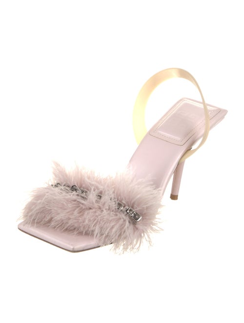 Givenchy Leather Colorblock Pattern Slingback Sandals