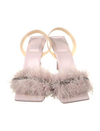 Givenchy Leather Colorblock Pattern Slingback Sandals