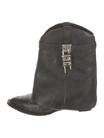 Givenchy Leather Embroidered Accent Western Boots
