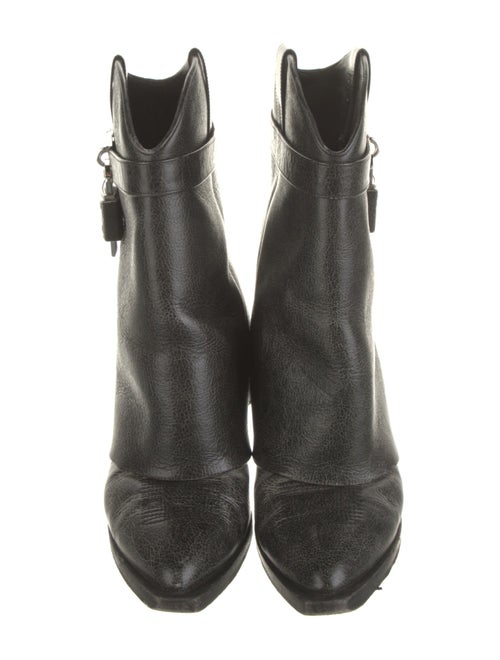 Givenchy Leather Embroidered Accent Western Boots