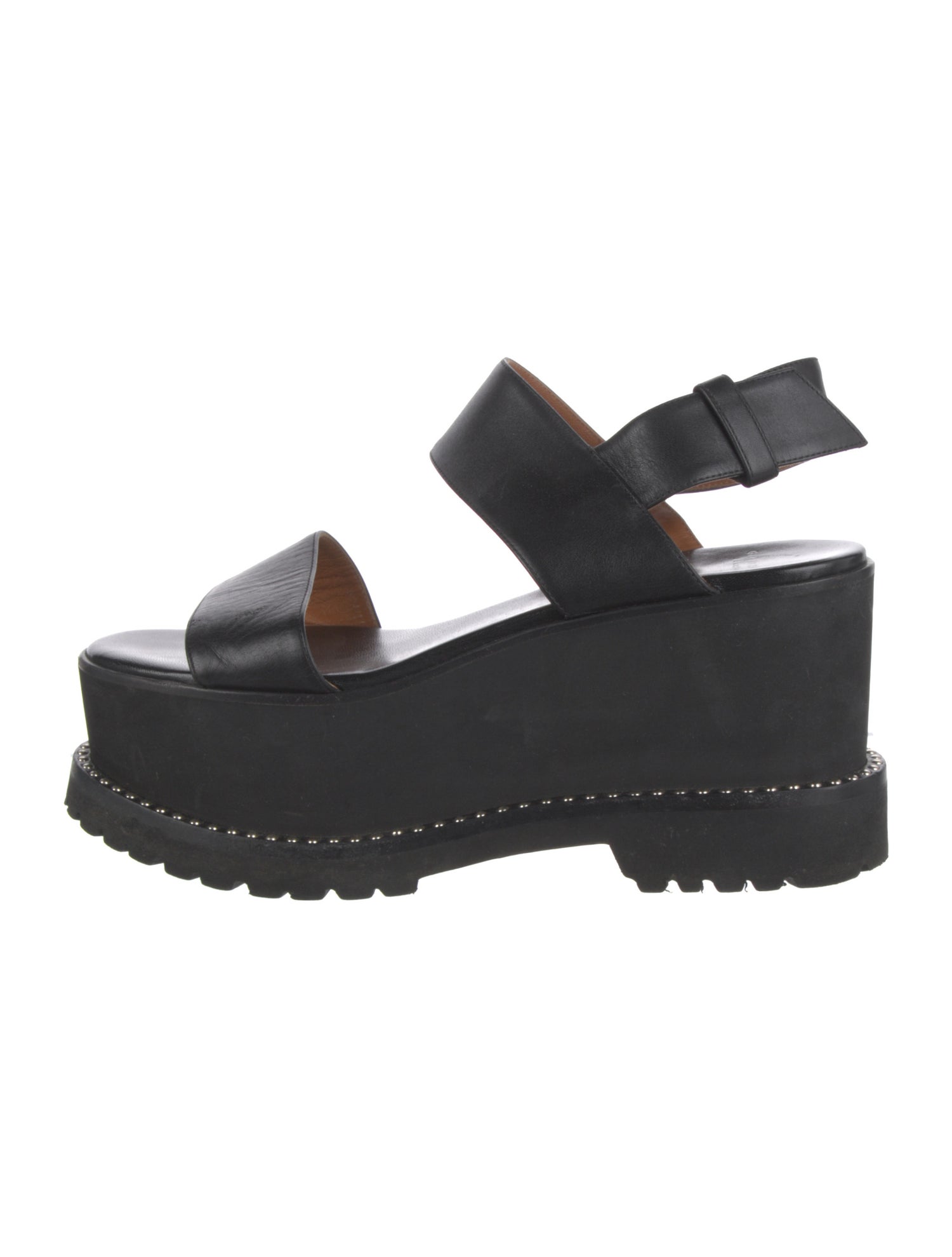 Givenchy Leather Studded Accents Slingback Sandals