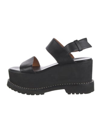 Givenchy Leather Studded Accents Slingback Sandals