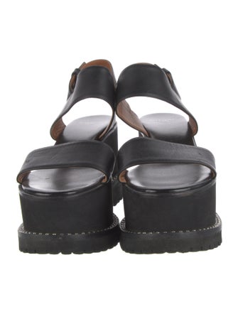 Givenchy Leather Studded Accents Slingback Sandals
