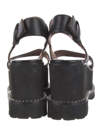 Givenchy Leather Studded Accents Slingback Sandals