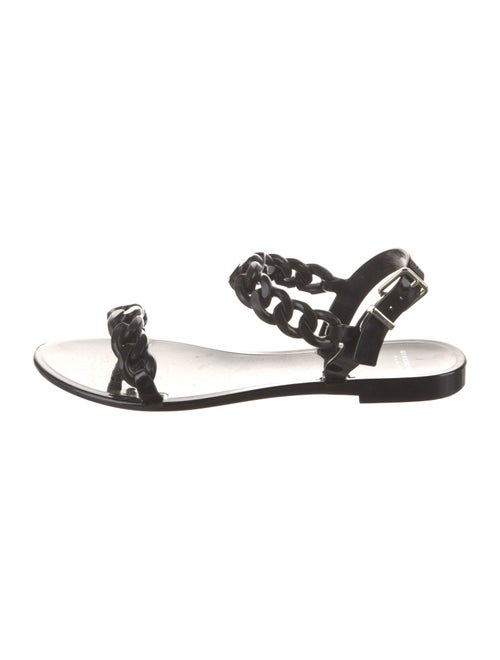 Givenchy Rubber Chain-Link Accents Slingback Sandals