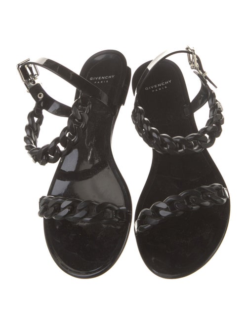 Givenchy Rubber Chain-Link Accents Slingback Sandals