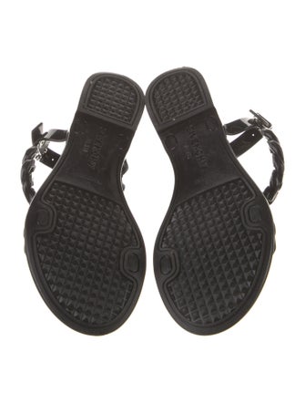 Givenchy Rubber Chain-Link Accents Slingback Sandals