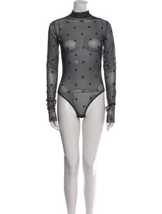 Givenchy Printed Mock Neck Bodysuit