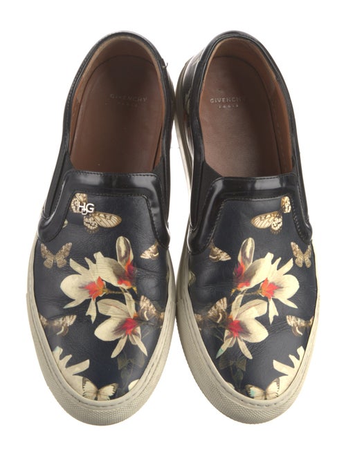 Givenchy Leather Floral Print Sneakers