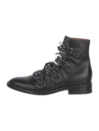Givenchy Leather Studded Accents Combat Boots