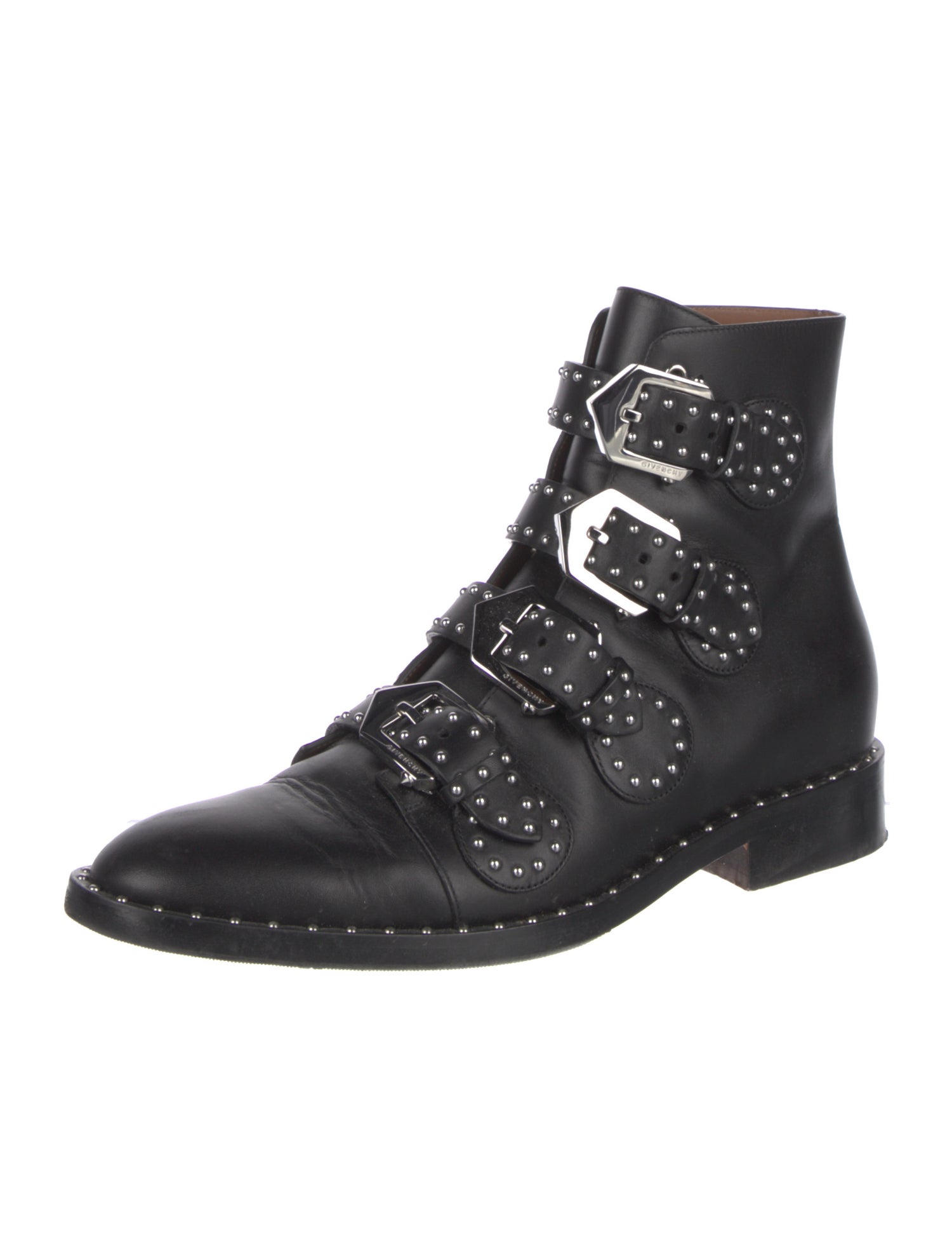 Givenchy Leather Studded Accents Combat Boots