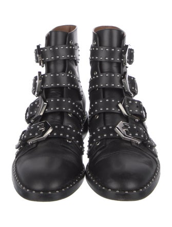 Givenchy Leather Studded Accents Combat Boots