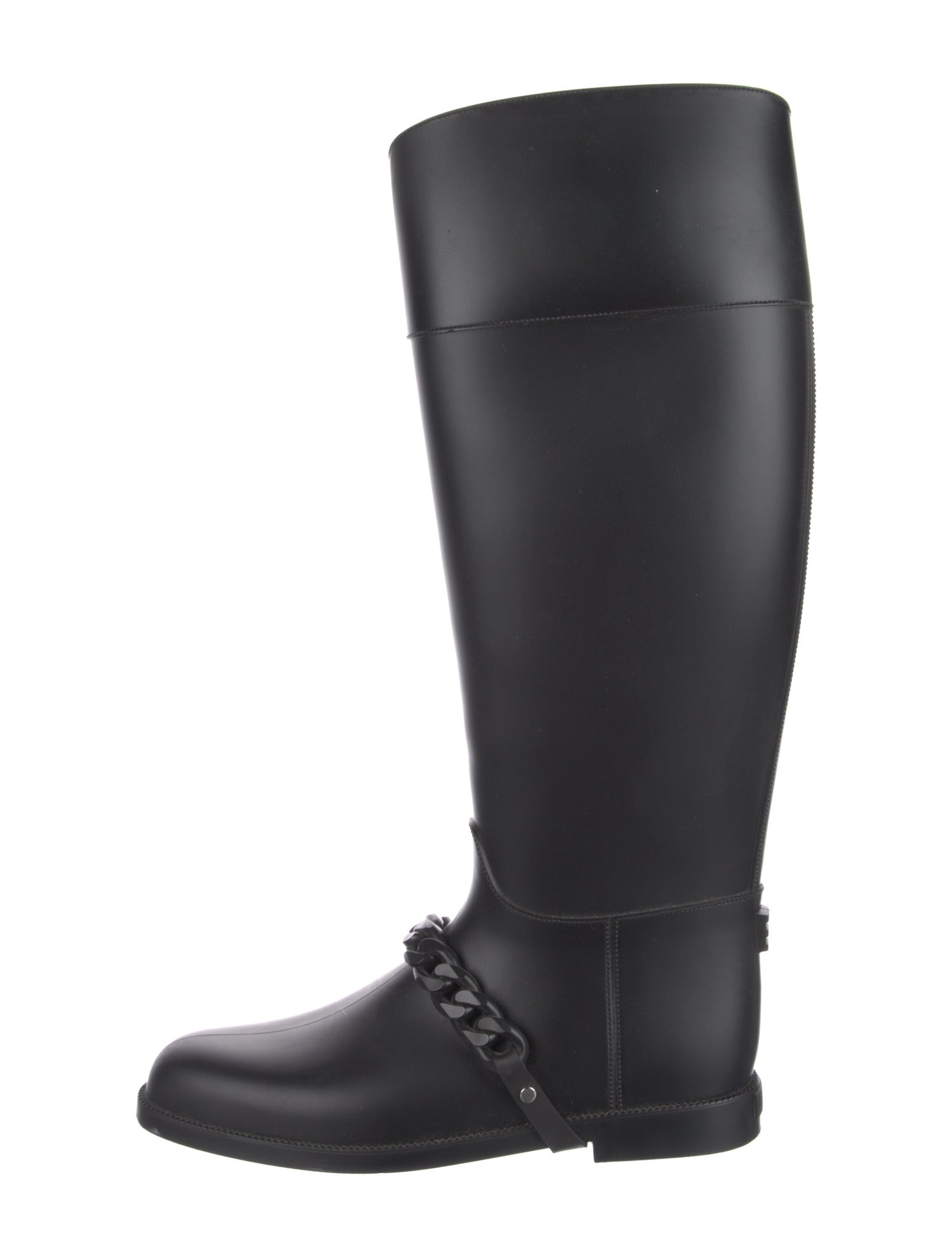 Givenchy Rubber Chain-Link Accents Rain Boots