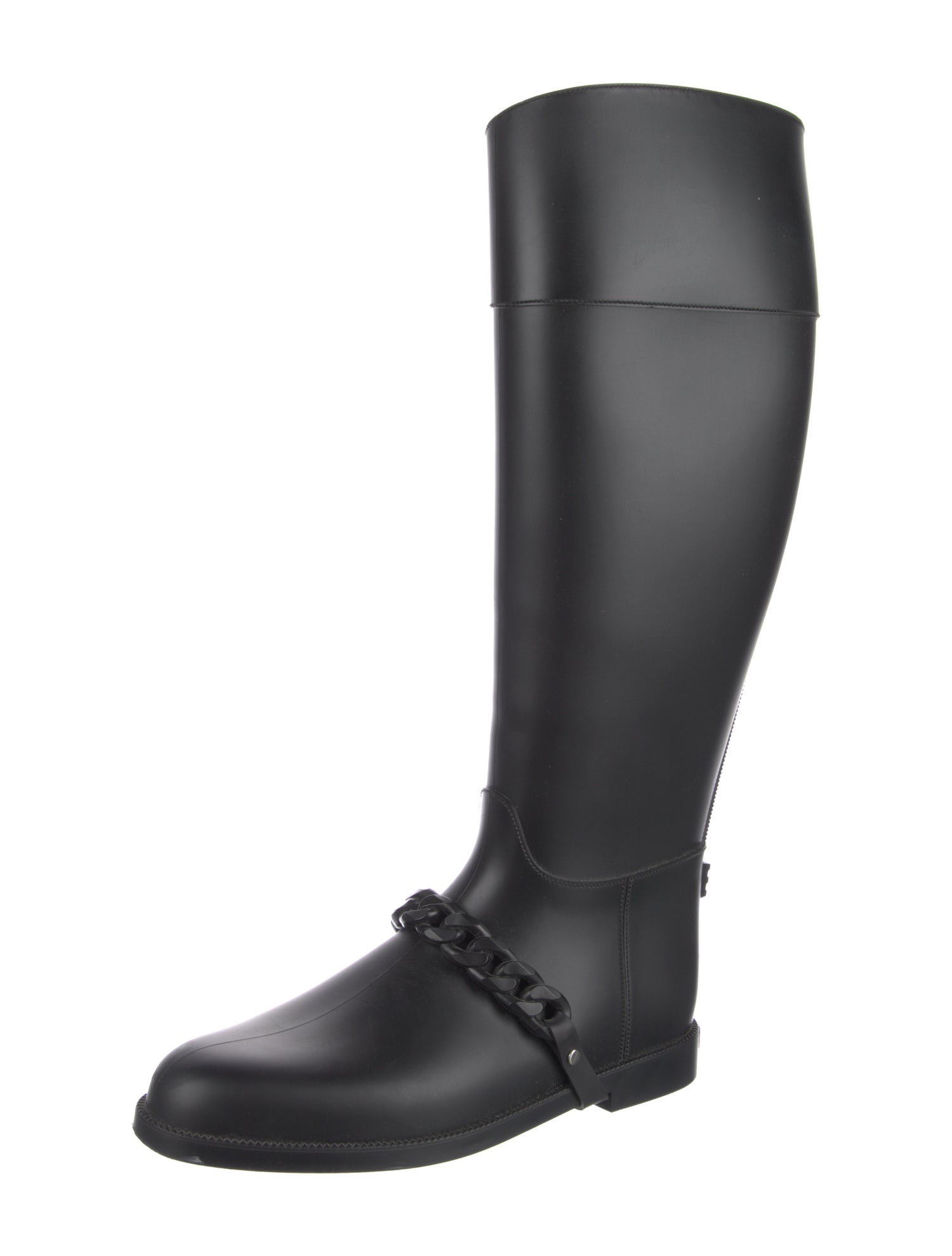 Givenchy Rubber Chain-Link Accents Rain Boots