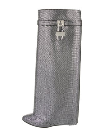 Givenchy Lambskin Crystal Embellishments Rain Boots