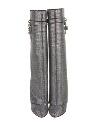 Givenchy Lambskin Crystal Embellishments Rain Boots