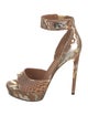 Givenchy Snakeskin Animal Print Sandals
