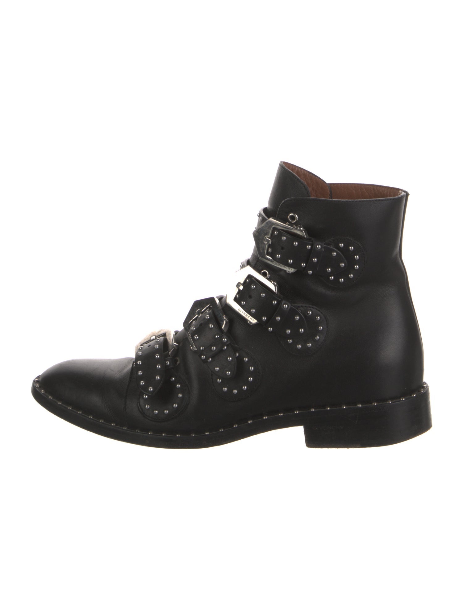 Givenchy Leather Studded Accents Combat Boots
