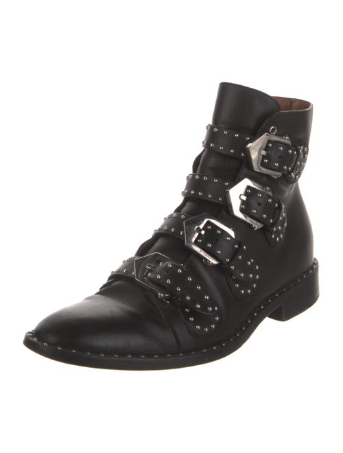 Givenchy Leather Studded Accents Combat Boots