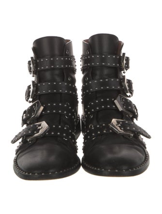 Givenchy Leather Studded Accents Combat Boots