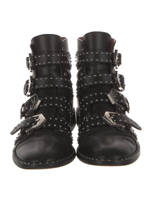 Givenchy Leather Studded Accents Combat Boots