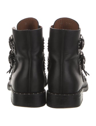 Givenchy Leather Studded Accents Combat Boots