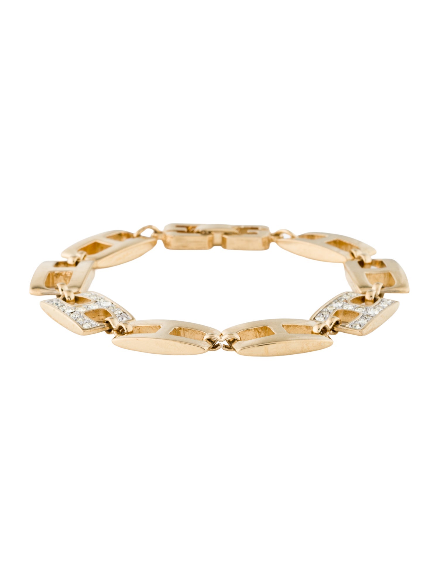 Givenchy Vintage Crystal Link Bracelet