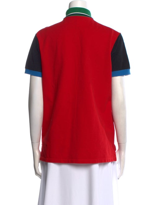 Givenchy Colorblock Pattern Mock Neck Polo