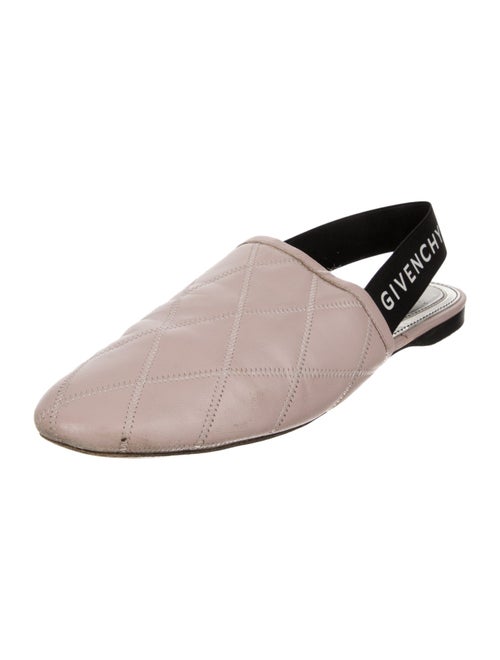 Givenchy Quilted Pattern Leather Slingback Flats