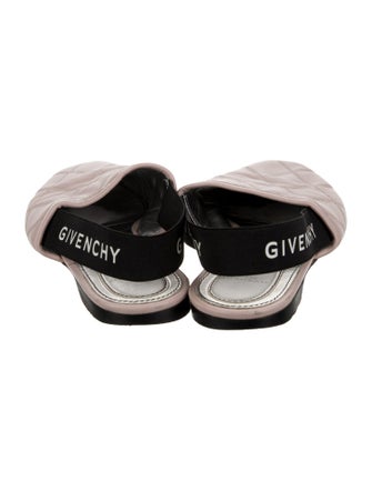 Givenchy Quilted Pattern Leather Slingback Flats