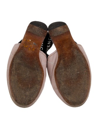 Givenchy Quilted Pattern Leather Slingback Flats