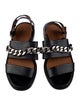 Givenchy Leather Chain-Link Accents Gladiator Sandals