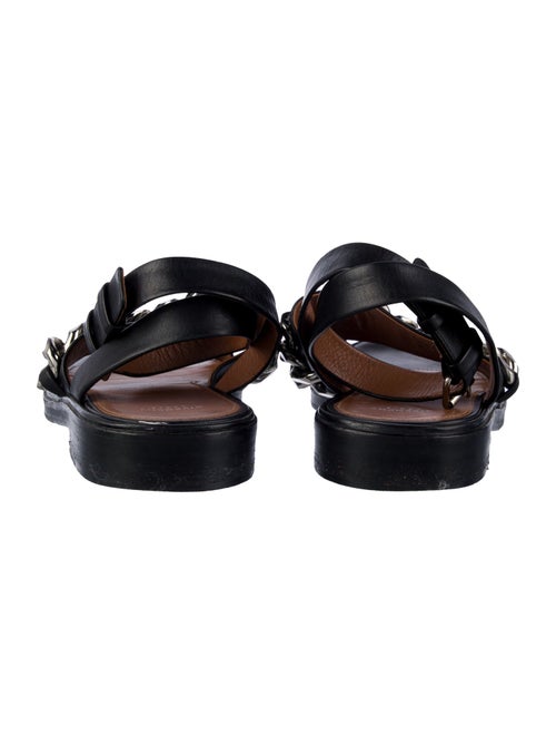 Givenchy Leather Chain-Link Accents Gladiator Sandals