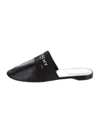 Givenchy Leather Grosgrain Trim Mules