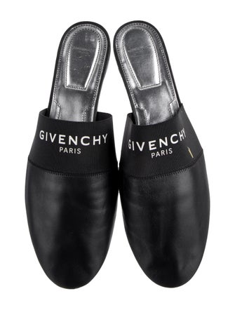 Givenchy Leather Grosgrain Trim Mules