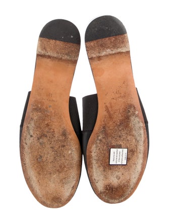 Givenchy Leather Grosgrain Trim Mules