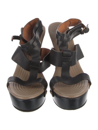 Givenchy Leather Studded Accents T-Strap Sandals