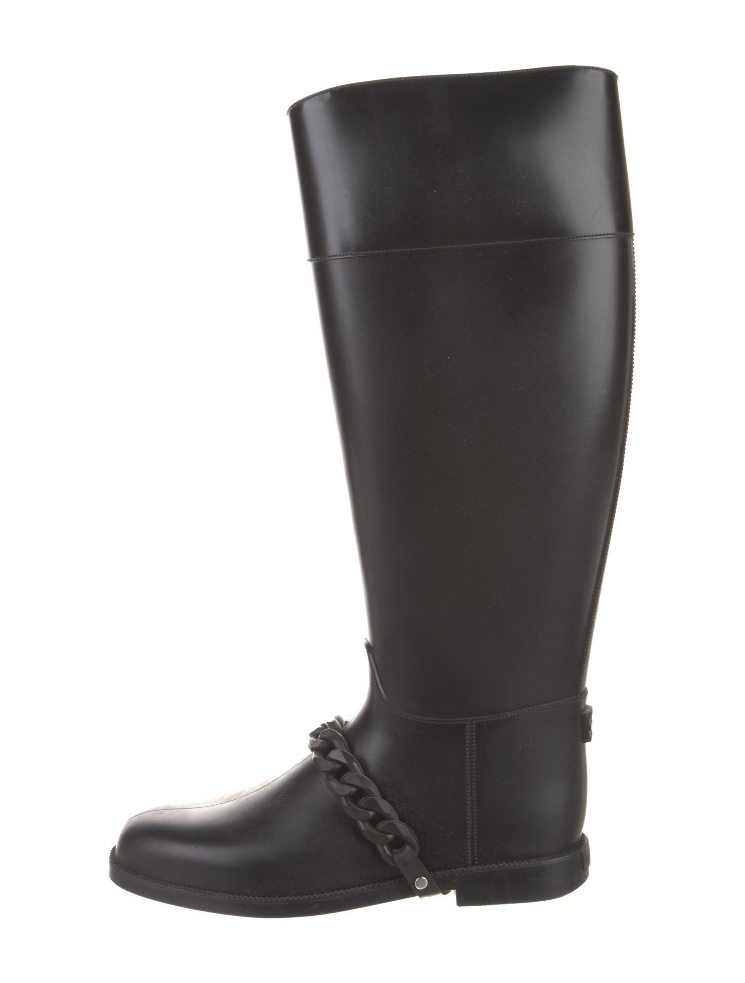 Givenchy Rubber Chain-Link Accents Rain Boots
