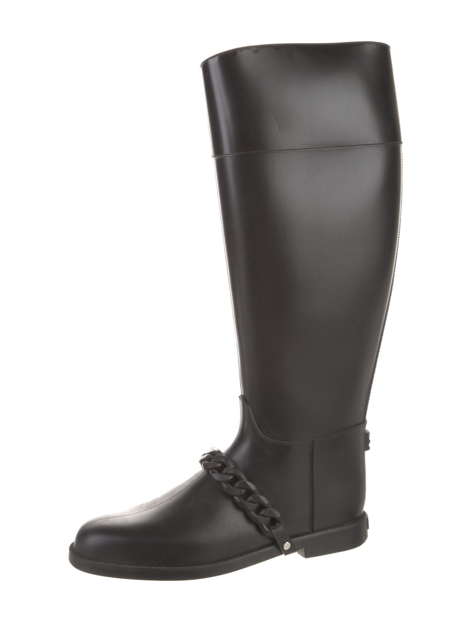 Givenchy Rubber Chain-Link Accents Rain Boots