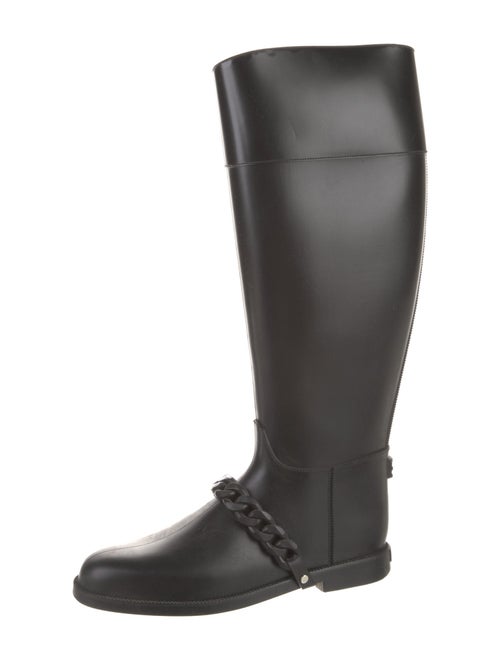 Givenchy Rubber Chain-Link Accents Rain Boots