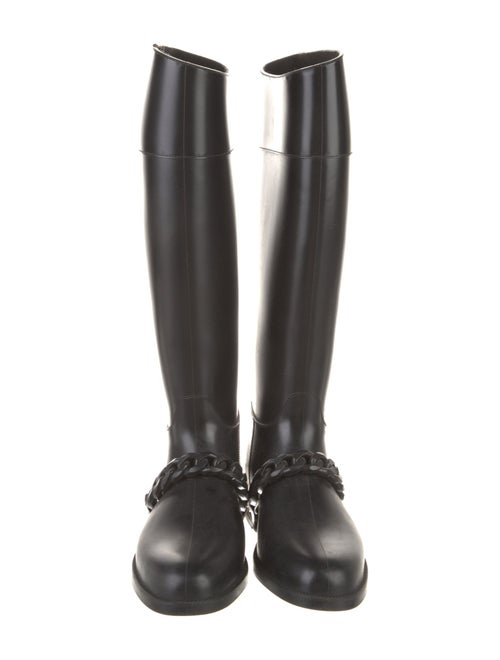 Givenchy Rubber Chain-Link Accents Rain Boots