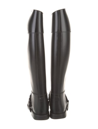 Givenchy Rubber Chain-Link Accents Rain Boots